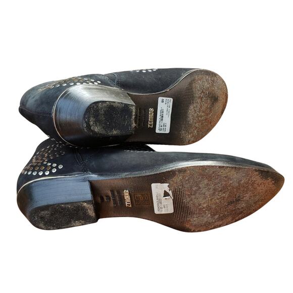 Schutz Distressed Leather Studded Ankle Boots Sz 8 – Rocker Western Vibe - Picture 10 of 10